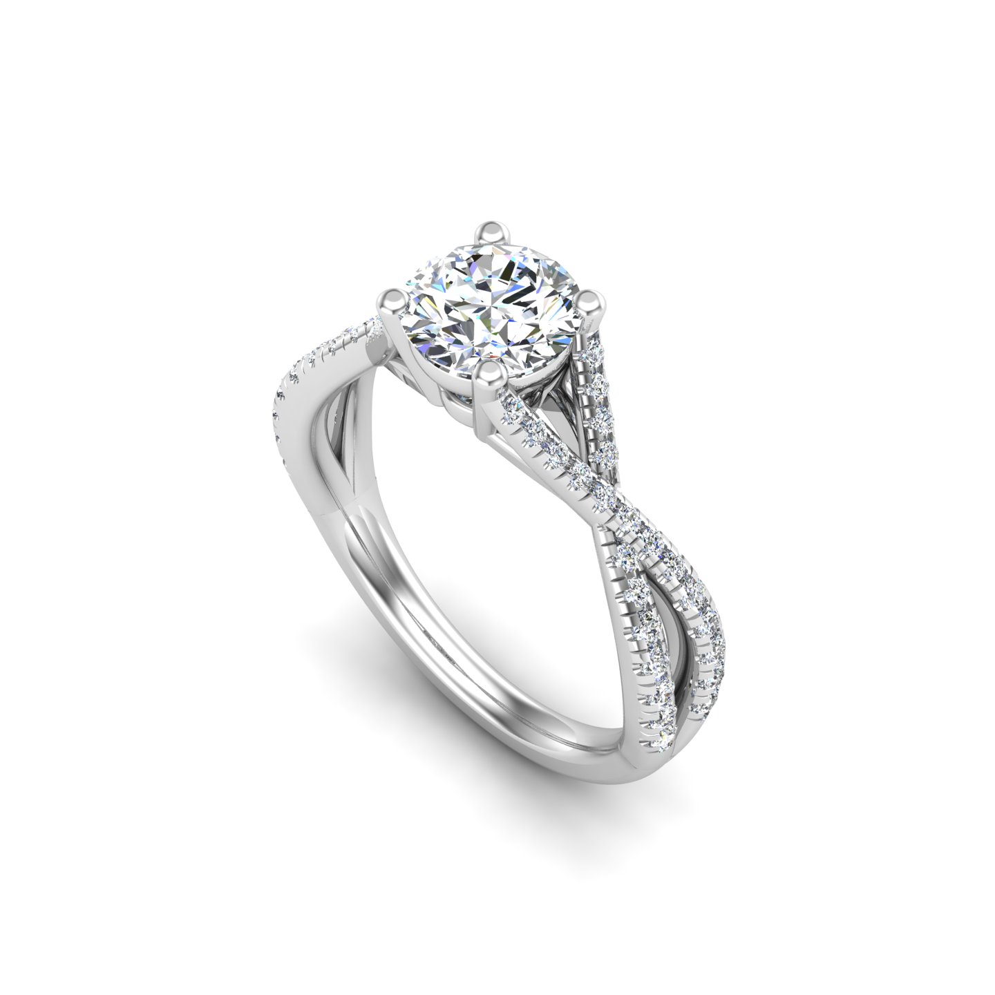 Averie twist shank Engagement Ring